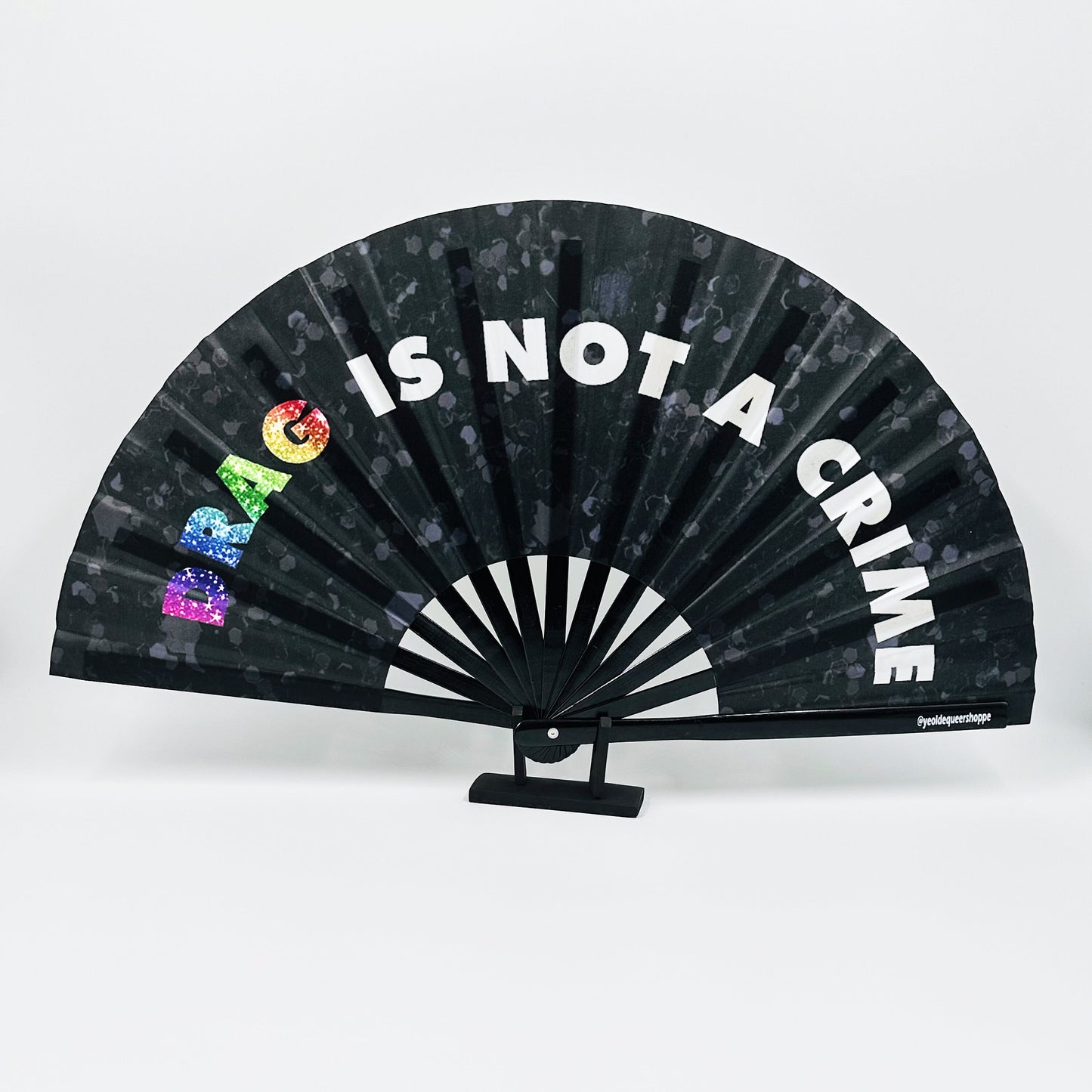 Drag is Not a Crime Bamboo Hand Fan