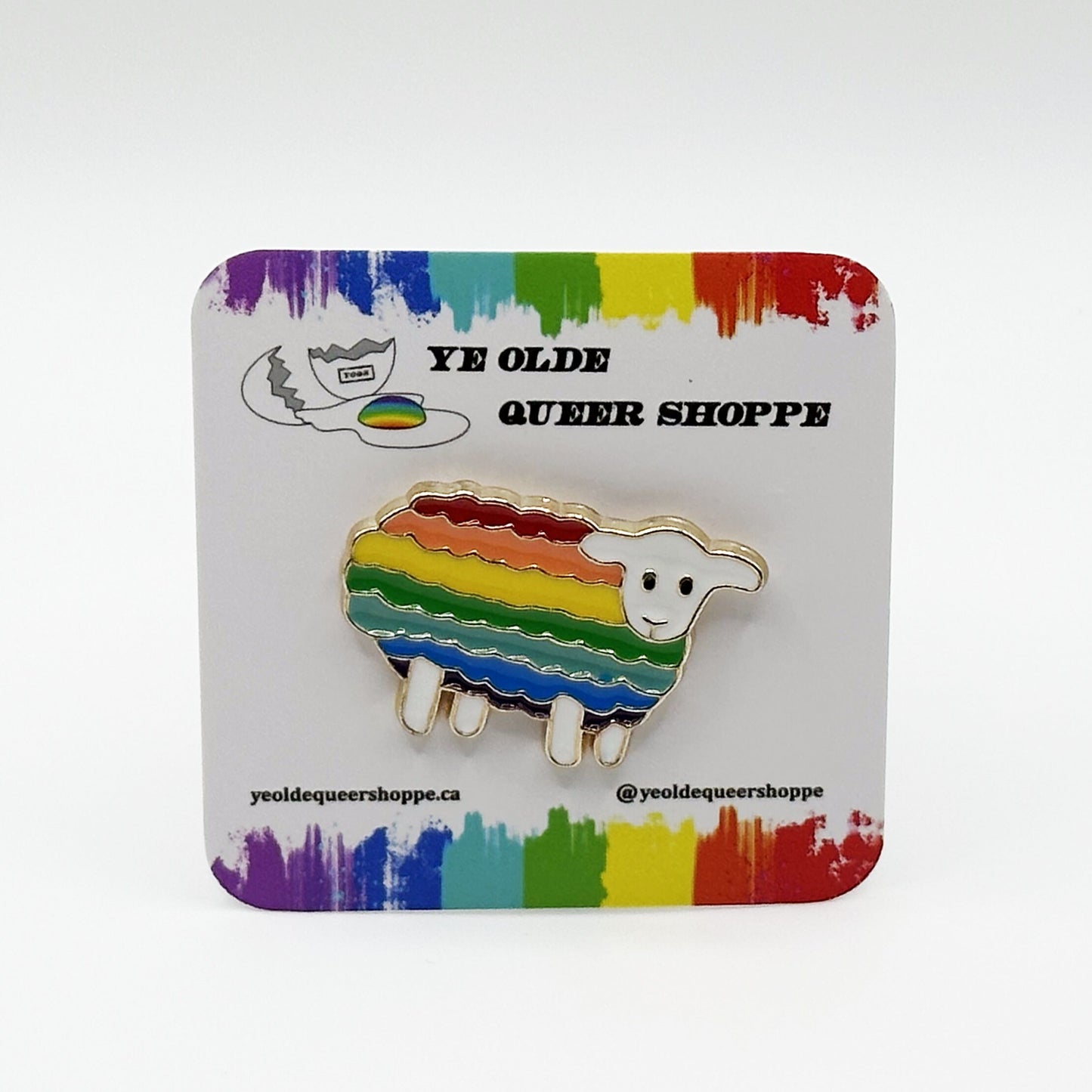 Rainbow Sheep Pin