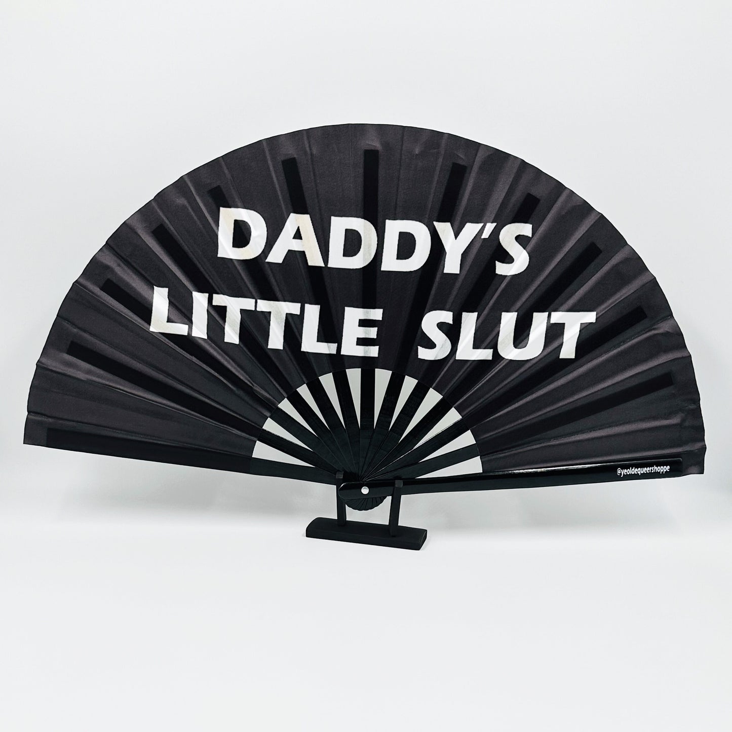 Daddy's Little Slut Bamboo Hand Fan