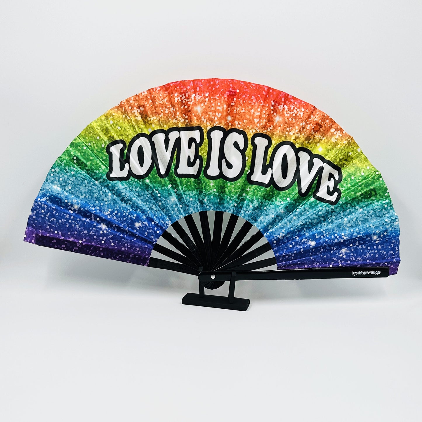 Love is Love Bamboo Hand Fan