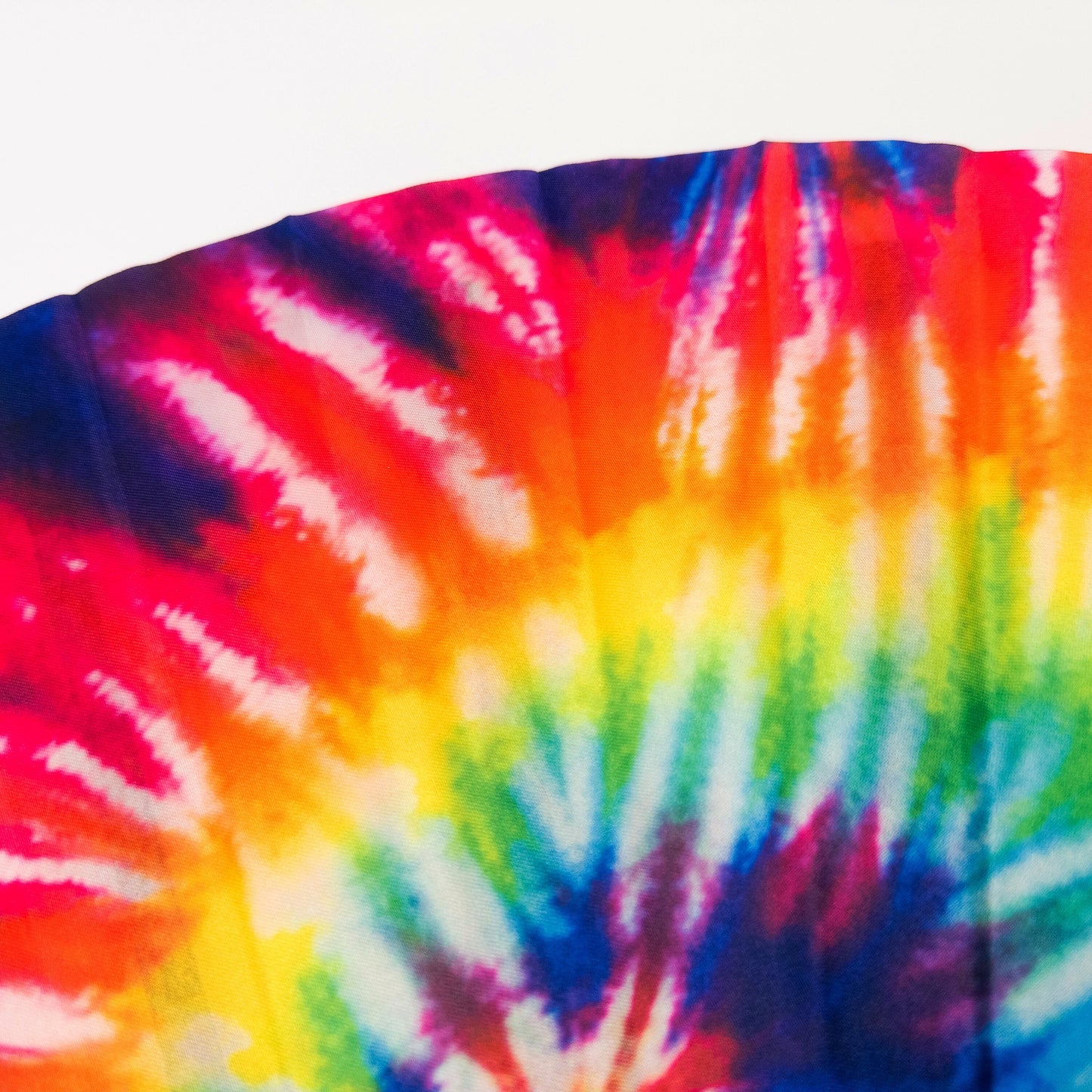 Tie Dye Rainbow Bamboo Hand Fan