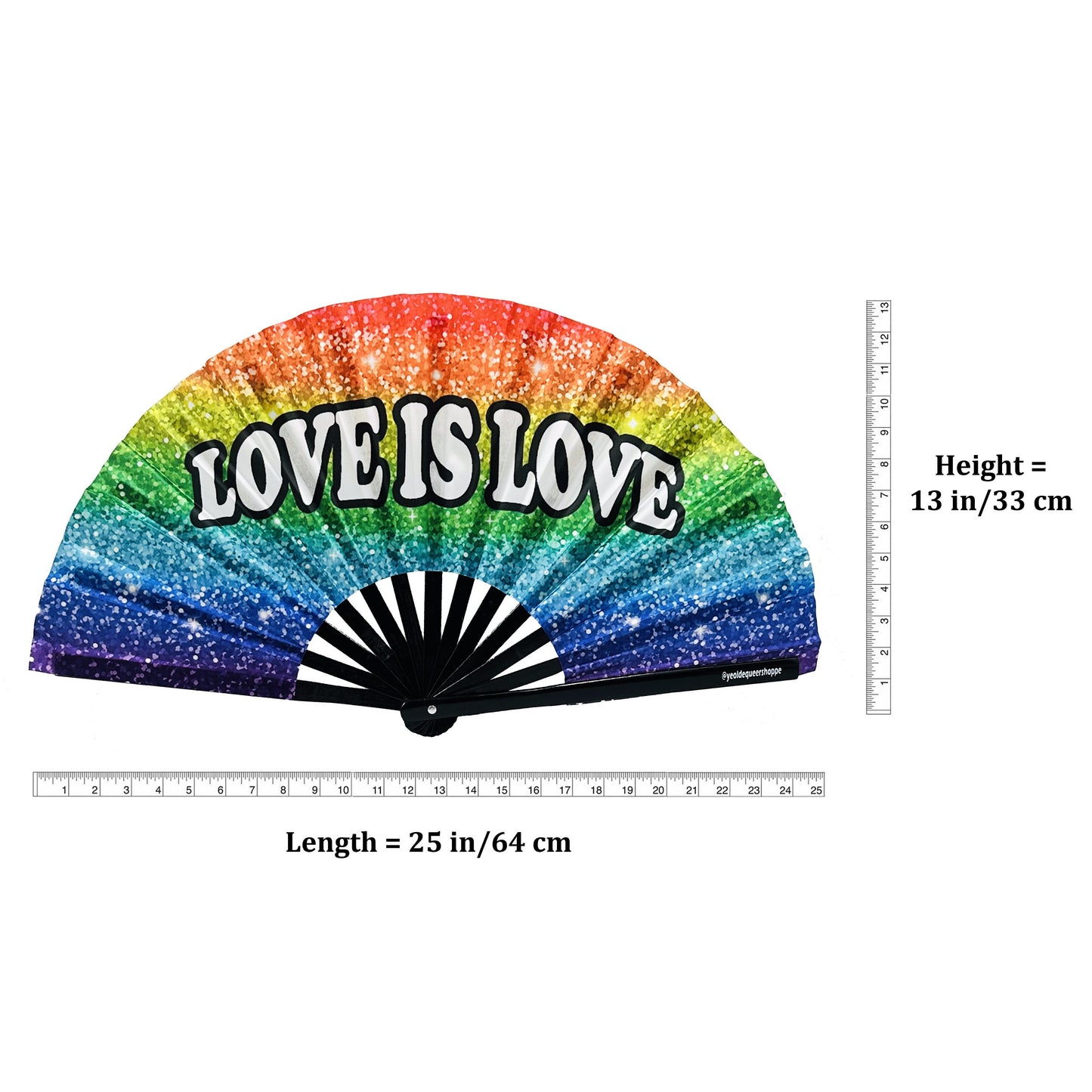 Love is Love Bamboo Hand Fan