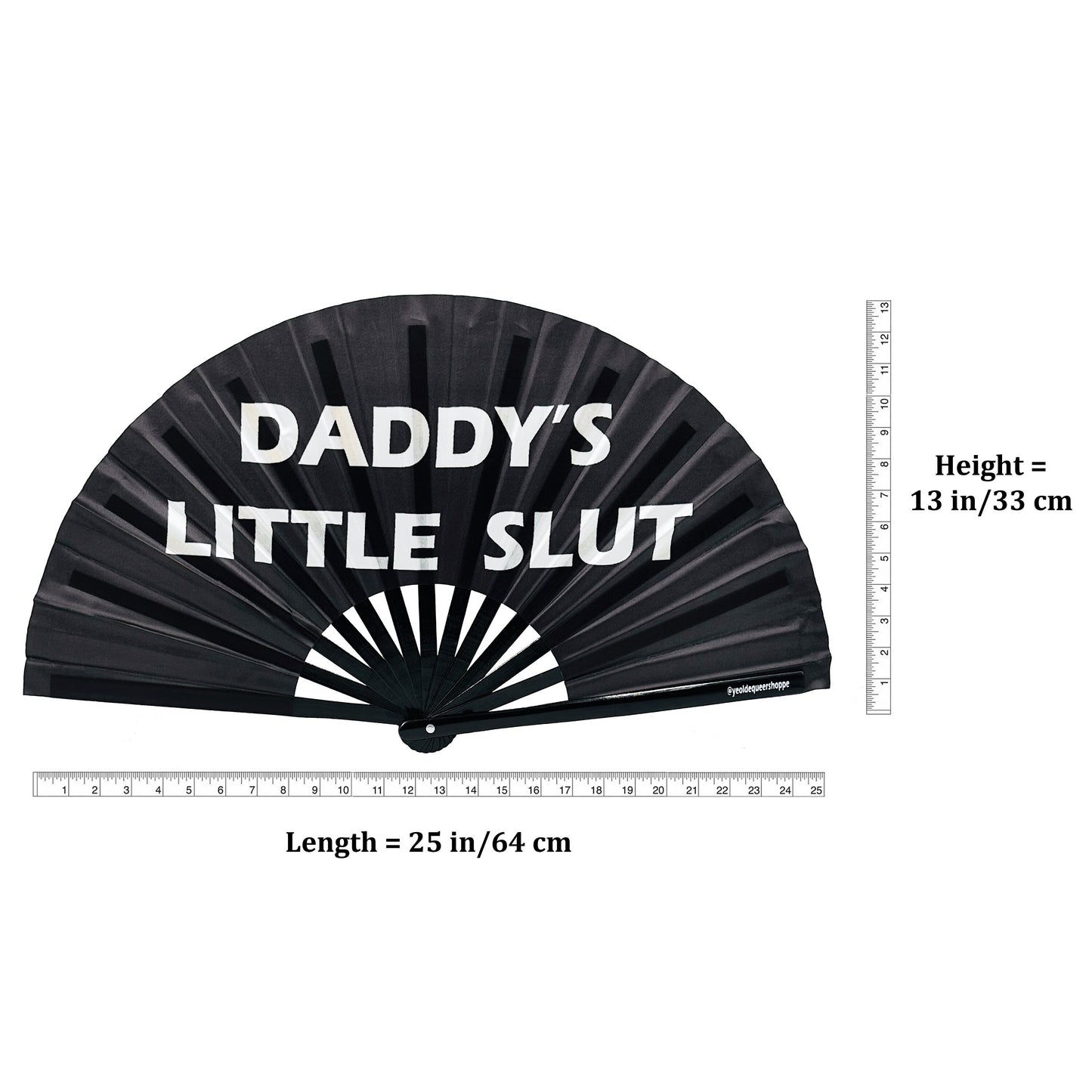 Daddy's Little Slut Bamboo Hand Fan