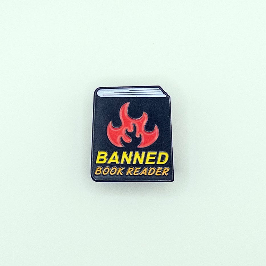 Banned Book Reader Pin