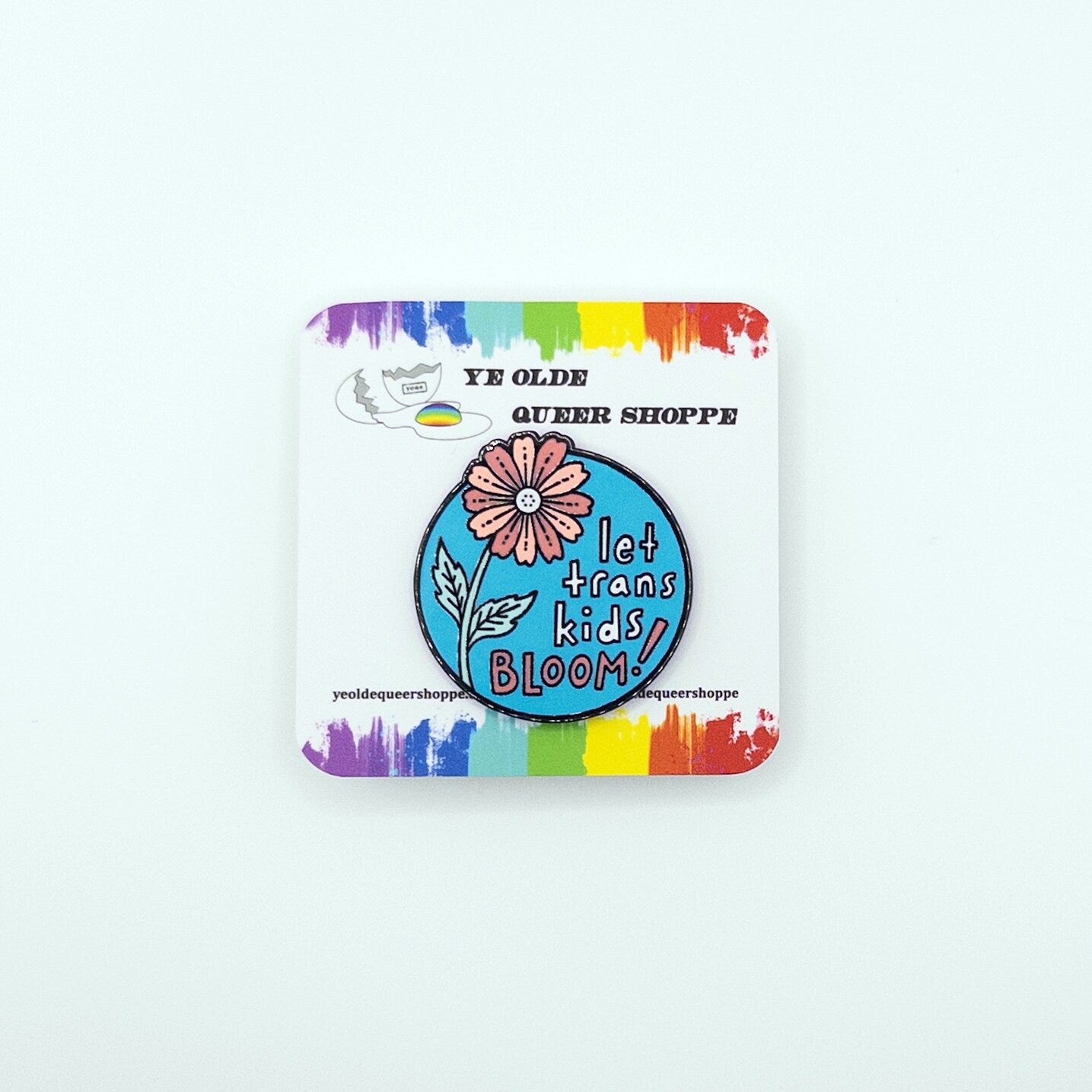 Let Trans Kids Bloom Pin