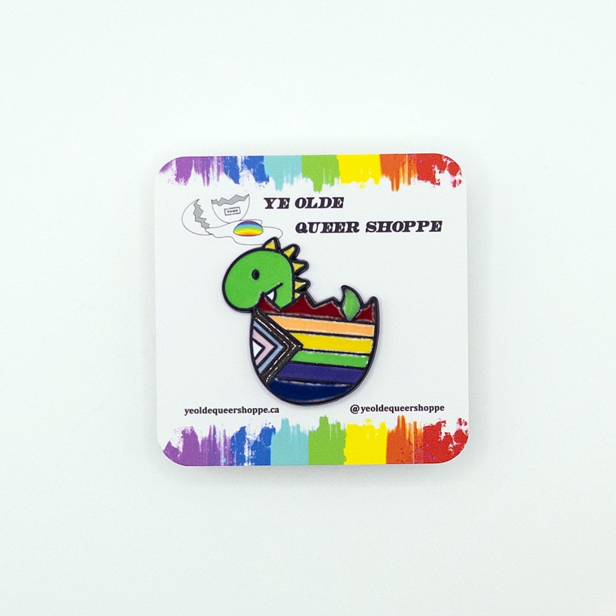 Rainbow Pride Baby Dinosaur Pin