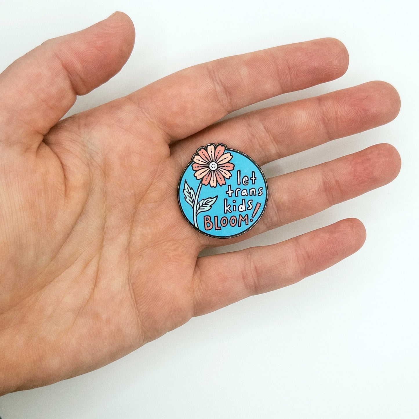 Let Trans Kids Bloom Pin