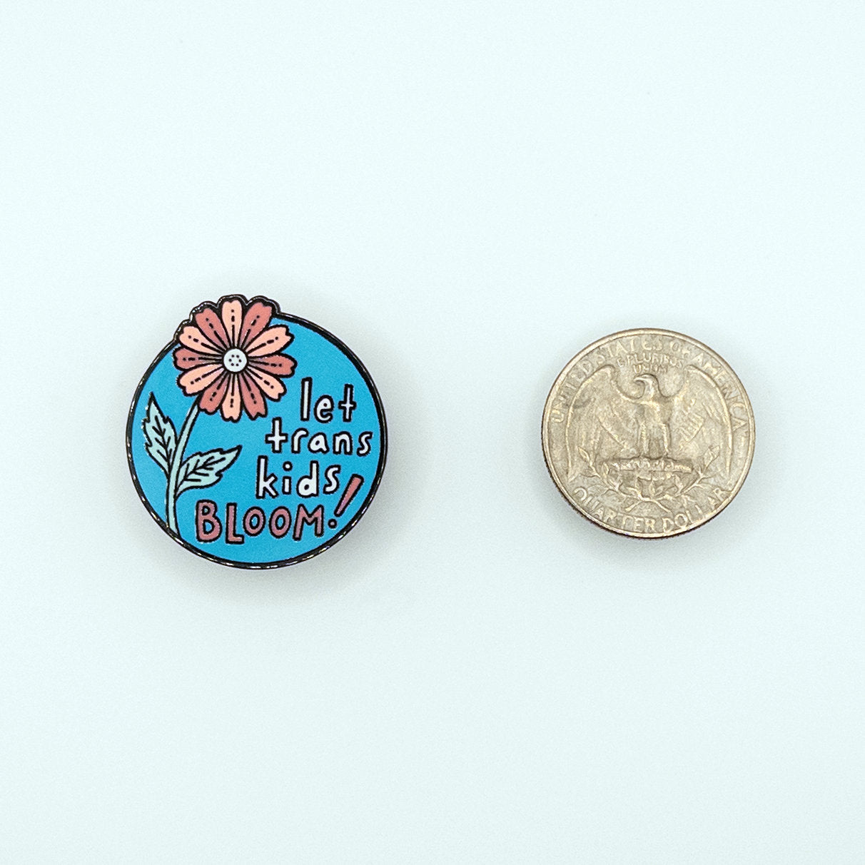 Let Trans Kids Bloom Pin