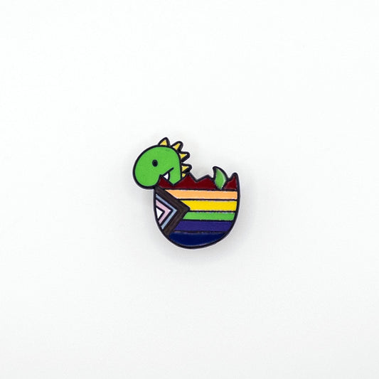 Rainbow Pride Baby Dinosaur Pin